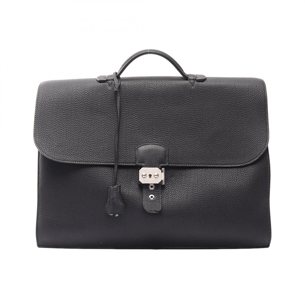 HERMES Sac A depeche 38 Verso Business bag Togo leather Purple Used mens Q SHW