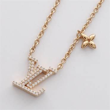 LOUIS VUITTON Collier LV Iconic Necklace Gold Plated Rhinestone women Used