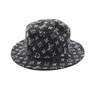 LOUIS VUITTON Bob Carry On hats M76743 wool Black Used unisex monogram M