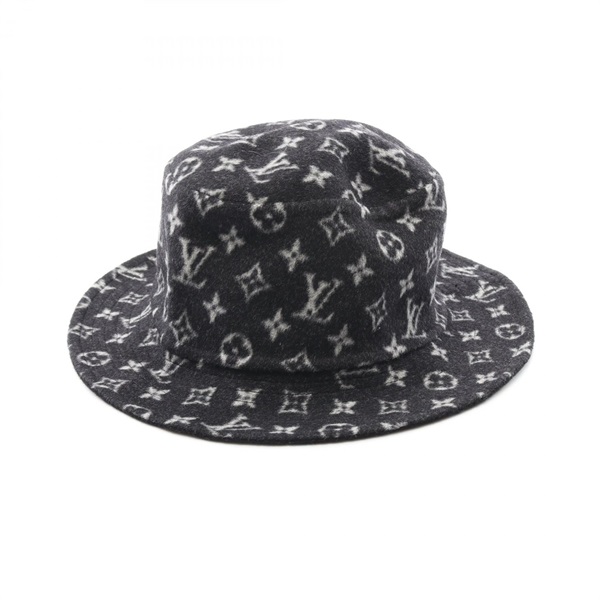LOUIS VUITTON Bob Carry On hats M76743 wool Black Used unisex monogram M