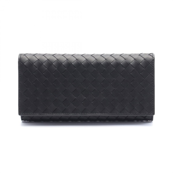 BOTTEGA VENETA Intrecciato long purse wallet 120697V47W11000 leather Black