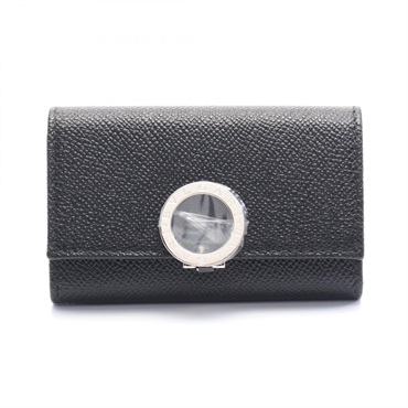 BVLGARI Bulgari Bulgari Clip key holder case SHW 30422 leather Black NEW mens