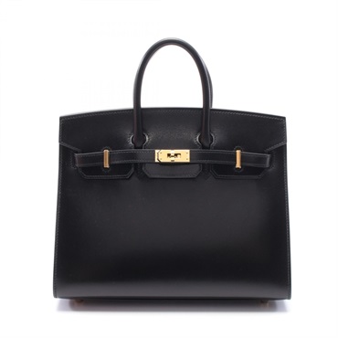 HERMES Birkin 25 Hand bag B Box calf leather Black Used GHW