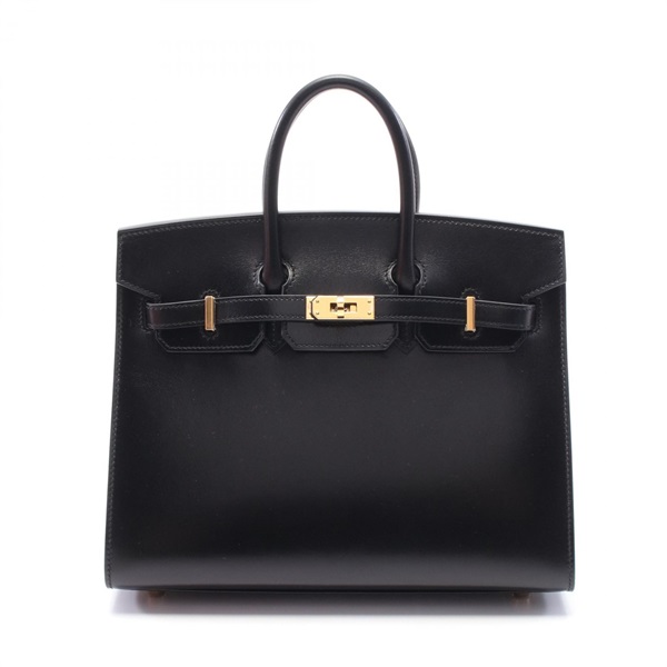 HERMES Birkin 25 Hand bag B Box calf leather Black Used GHW