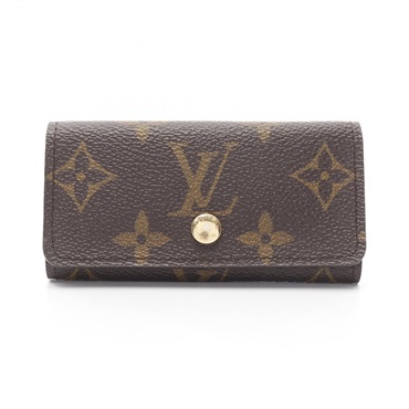 LOUIS VUITTON Multicles 4 key holder case M62631 Monogram canvas Brown Used LV