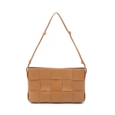 BOTTEGA VENETA Maxi Intrecciato Cassette Handbag 730543 leather Brown Used Women