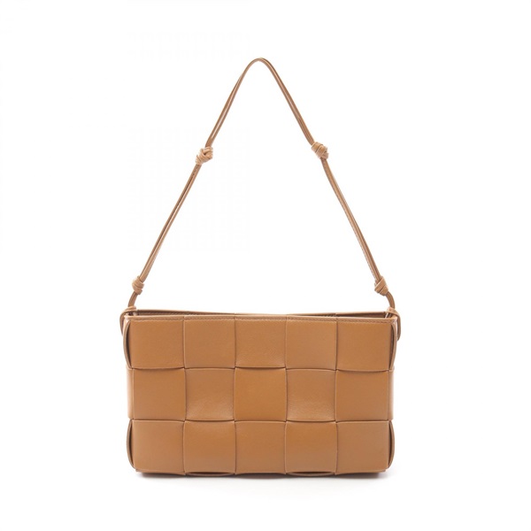 BOTTEGA VENETA Maxi Intrecciato Cassette Handbag 730543 leather Brown Used Women