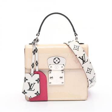 LOUIS VUITTON Spring Street PM 2way shoulde Handbag M90454 Vernis Epi Beige used