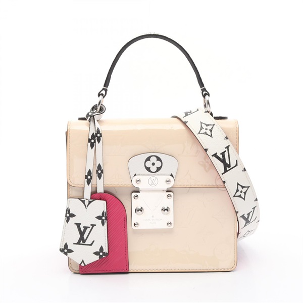 LOUIS VUITTON Spring Street PM 2way shoulde Handbag M90454 Vernis Epi Beige used