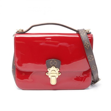 LOUIS VUITTON Cherry Wood BB Hand shoulder crossbody bag M52686 Vernis scarlet