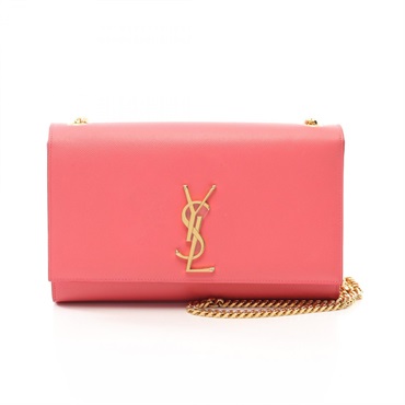 SAINT LAURENT Kate Chain Shoulder Bag 364021 leather Pink Used Women GHW