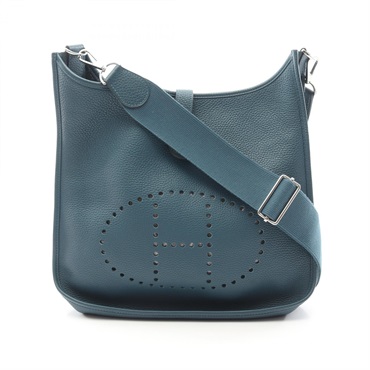 HERMES Evelyne 3 Troyes GM Shoulder Bag X Clemence leather Colvert Used SHW