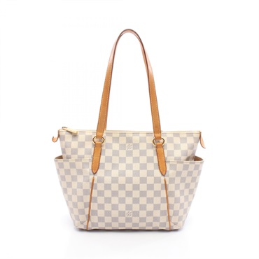 LOUIS VUITTON Totally PM Shoulder Tote Bag N51261 Damier Azur canvas White Used
