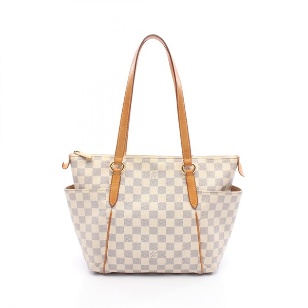 LOUIS VUITTON Totally PM Shoulder Tote Bag N51261 Damier Azur canvas White Used