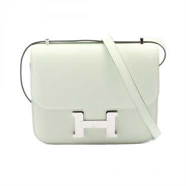 HERMES Constance 3 Mini Miroir Shoulder Bag 083905CK Epsom leather Vert Fizz SHW