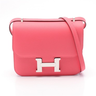 HERMES Constance 3 Mini Miroir Shoulder Bag 083905CK Epsom leather Pink Used B