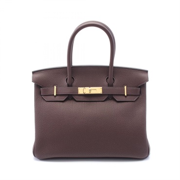 HERMES Birkin 30 Hand bag Rouge Sellier U 041344CC Togo leather Used GHW