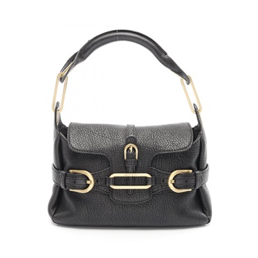 JIMMY CHOO Handbag leather Black Used Women GHW