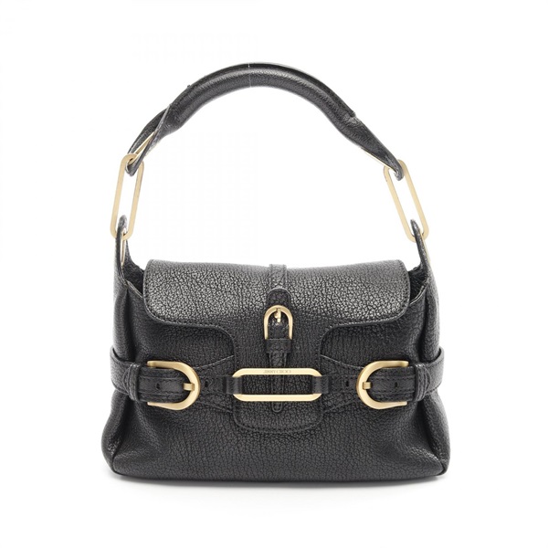JIMMY CHOO Handbag leather Black Used Women GHW