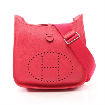 HERMES Evelyne 3 PM Shoulder crossbody Bag C Taurillon Clemence Rose extreme SHW