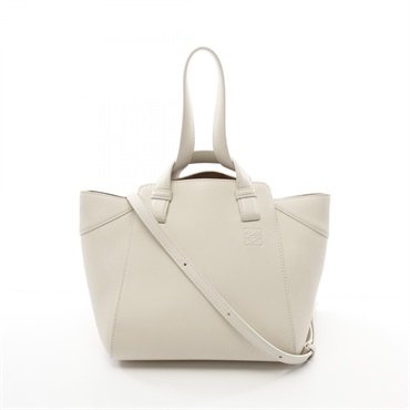 LOEWE Hammock Nugget 2way Shoulder Handbag A538H04X06 leather White Used Women