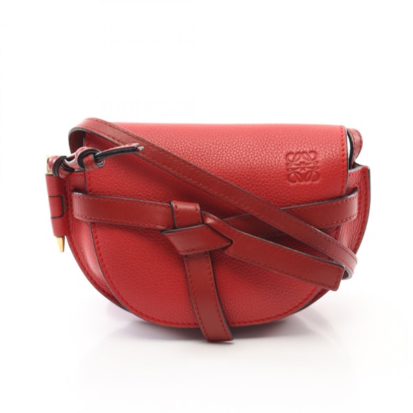LOEWE gate bag mini Shoulder crossbody 321.12.U62 leather Red Used