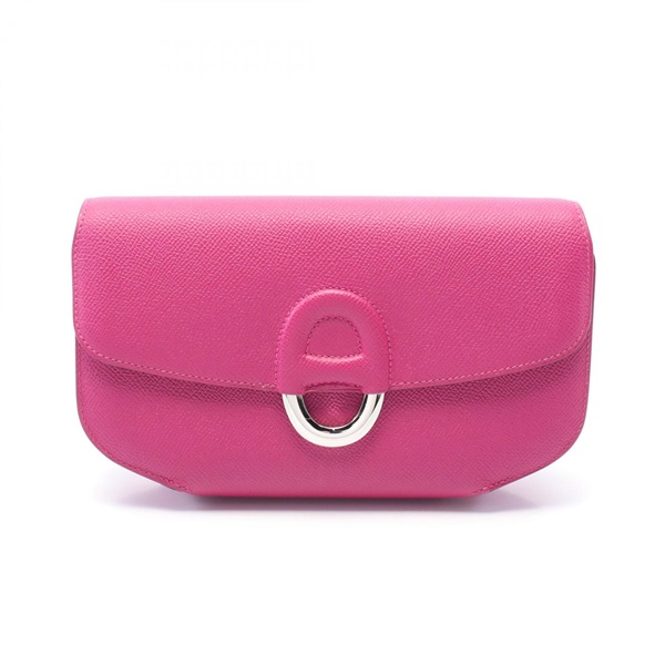 HERMES Cherche midi business clutch bag Epsom leather Rose purple Used Women A