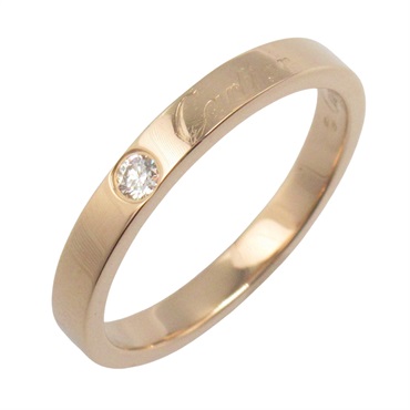 CARTIER C de Cartier Ring 1P Diamond 18KPG Gold Used women US size 5.5 #51