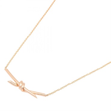 TIFFANY＆CO Knot Necklace Pendant 18KRG Pink Rose Gold Used Women