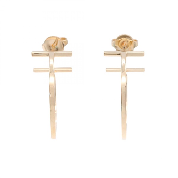 TIFFANY＆CO T-hoop Pierced earrings 18KRG Pink Rose Gold Used Women