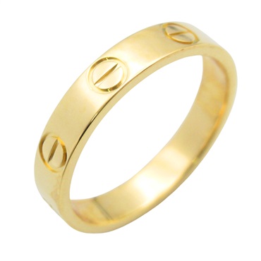 CARTIER Mini Love Ring 18KYG Yellow Gold Used unisex US size 5 #50