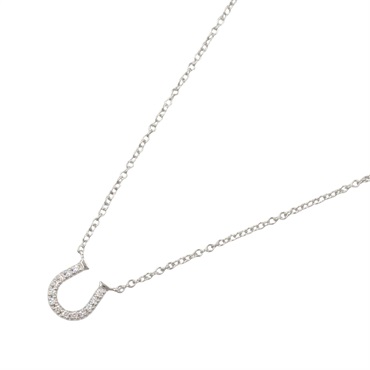 TIFFANY＆CO Horseshoe Necklace Diamond 18KWG White Gold Used women