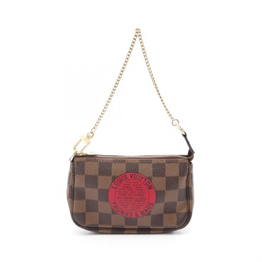 LOUIS VUITTON Mini Pochette Accessoires T&B Handbag N58011 Damier canvas Used LV