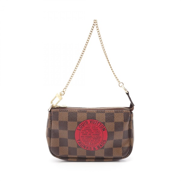 LOUIS VUITTON Mini Pochette Accessoires T&B Handbag N58011 Damier canvas Used LV