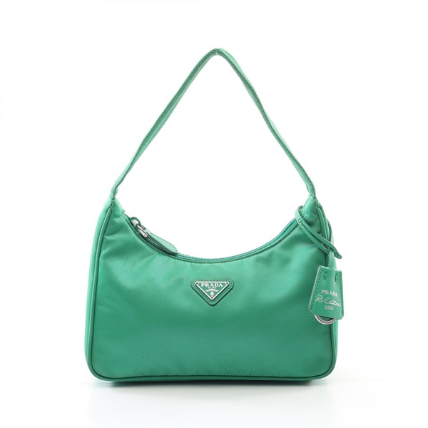 PRADA Re-Edition 2000 TESSUTO Mini Hand bag 1NE515 Nylon Saffiano leather Green