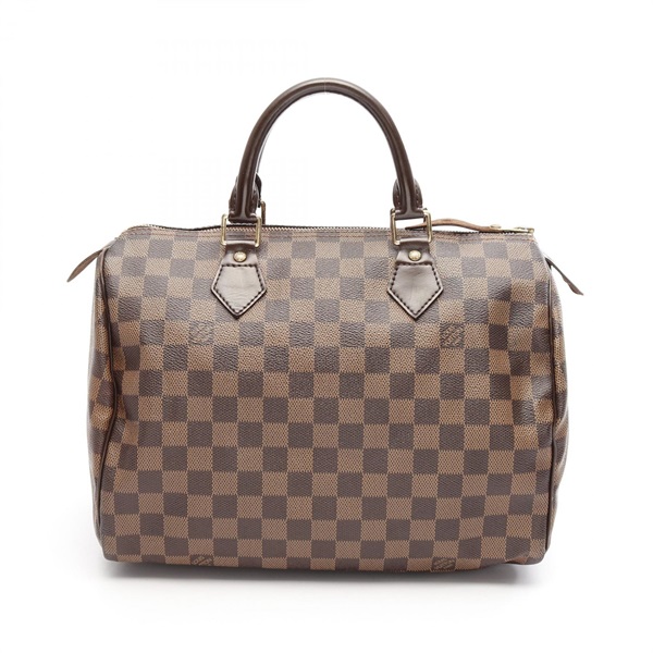 LOUIS VUITTON Speedy 30 Handbag N41531 Damier canvas leather Ebene Used Women LV
