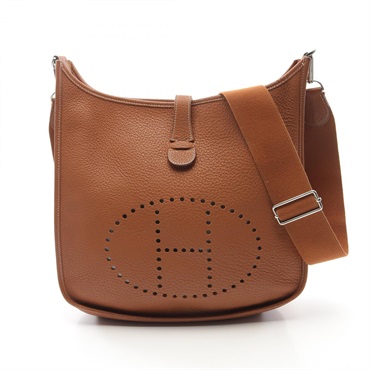 HERMES Evelyne 3 GM Shoulder crossbody Bag L 056275CK Taurillon Clemence SHW