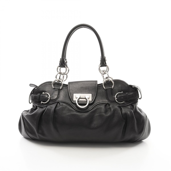 Salvatore Ferragamo Marissa Gancini Handbag 21 8402 leather Black Used Women