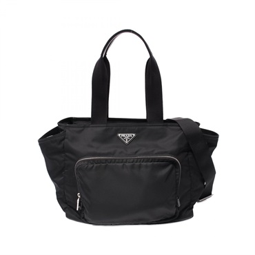 PRADA Re-Nylon Baby Tote shoulder crossbody Bag 1BG102 Saffiano leather Black