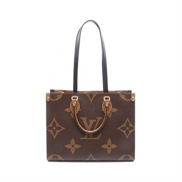 LOUIS VUITTON On the Go MM Tote Bag M45321 Monogram Giant Reverse canvas Brown