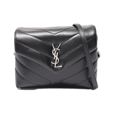 SAINT LAURENT PARIS LOULOU TOY Crossbody Shoulder Bag leather Black NEW Women