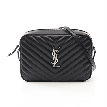 SAINT LAURENT LOU Monogram Shoulder Bag 761554DV7041000 leather Black NEW Women