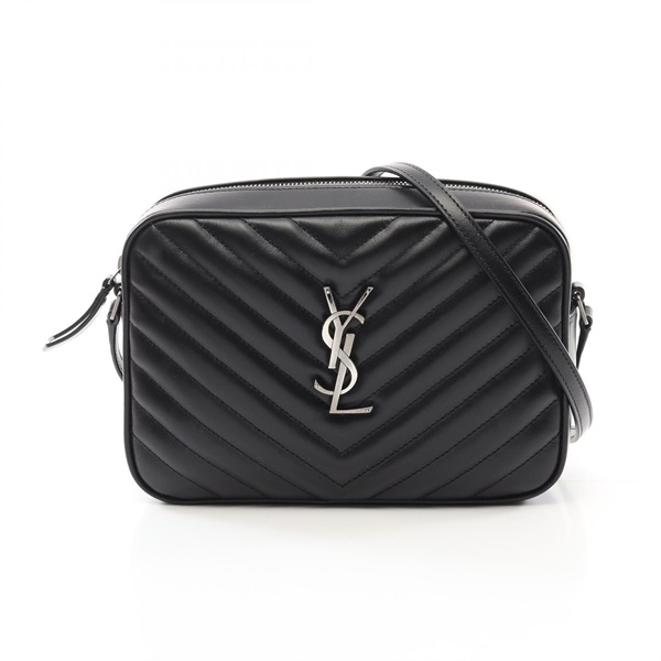 SAINT LAURENT LOU Monogram Shoulder Bag 761554DV7041000 leather Black NEW Women