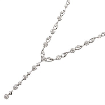 JEWELRY Diamond Necklace 18KWG White Gold Used women