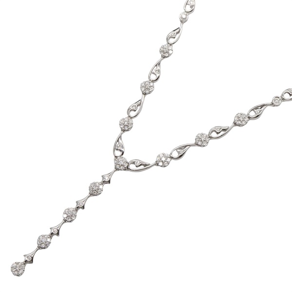 JEWELRY Diamond Necklace 18KWG White Gold Used women
