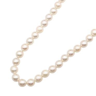 JEWELRY Pearl Necklace 14KWG White Gold White Used Women 44cm