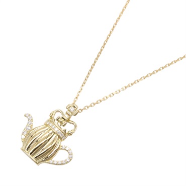 JEWELRY Diamond Necklace Pendant Tea pot 18KYG Yellow Gold Used women