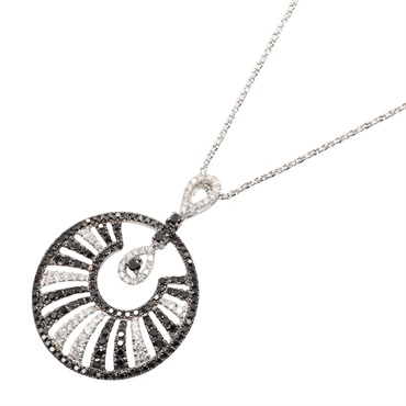 JEWELRY Diamond Necklace Pendant 18KWG White Gold Used women