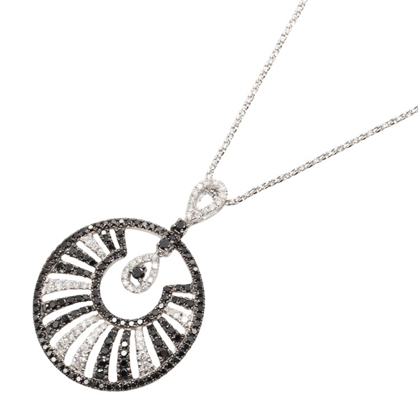 JEWELRY Diamond Necklace Pendant 18KWG White Gold Used women