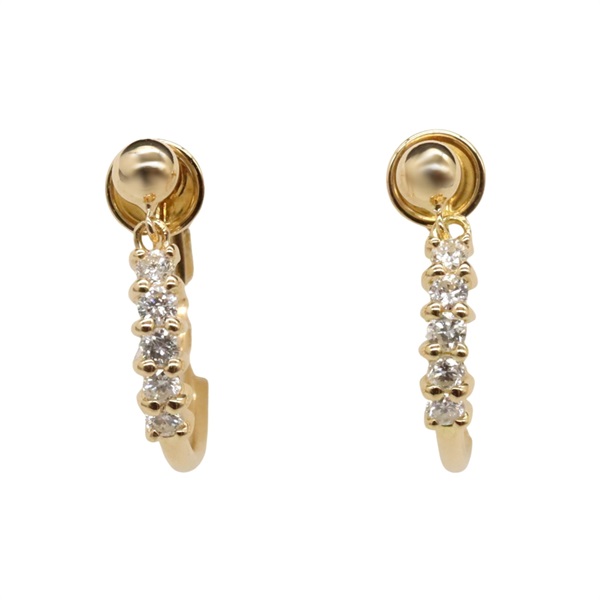 JEWELRY Diamond Earring 18KYG Yellow Gold Used women